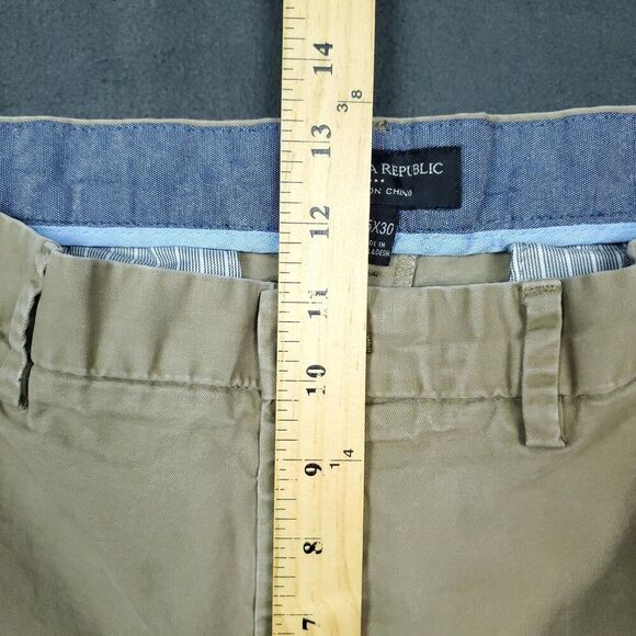 Banana Republic Pants Mens 35x27 Khaki Mason Chino Straight Fit Casual Fall 18 - Picture 12 of 16